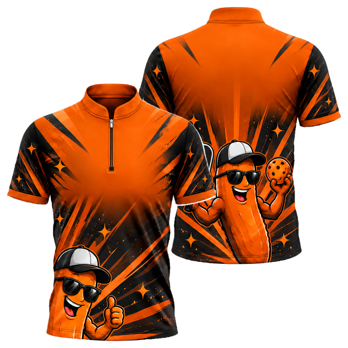 Big Dill Pickleball Jersey in Orange & Black