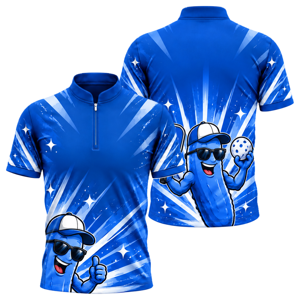 Big Dill Pickleball Jersey in Royal & White