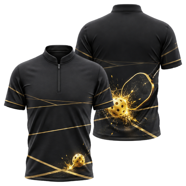Golden Dink Pickleball Jersey in Black & Gold