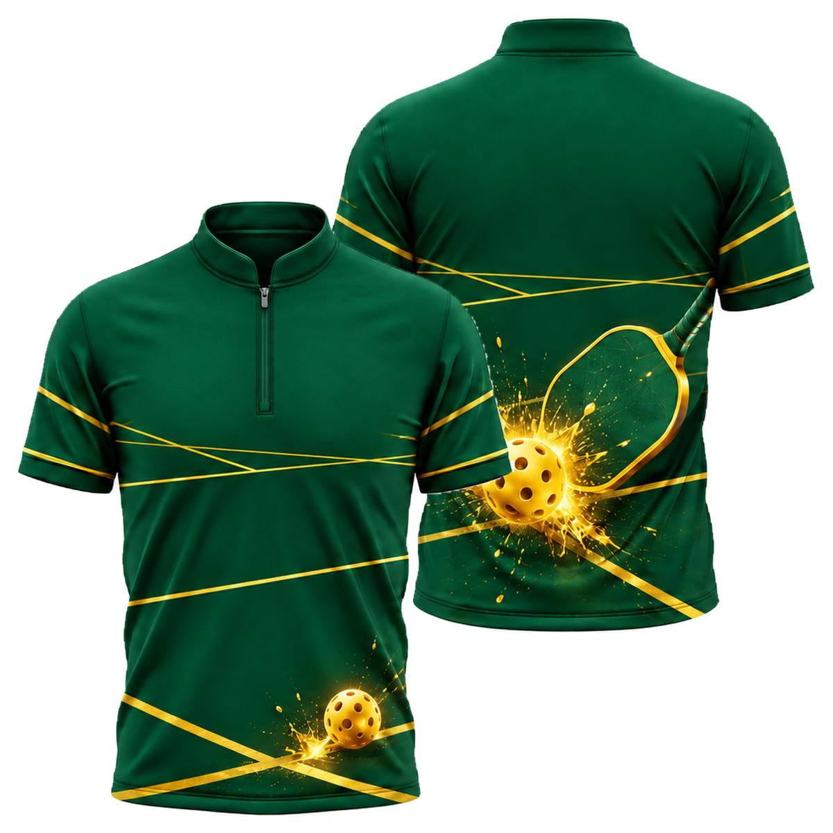 Golden Dink Pickleball Jersey in Green & Gold