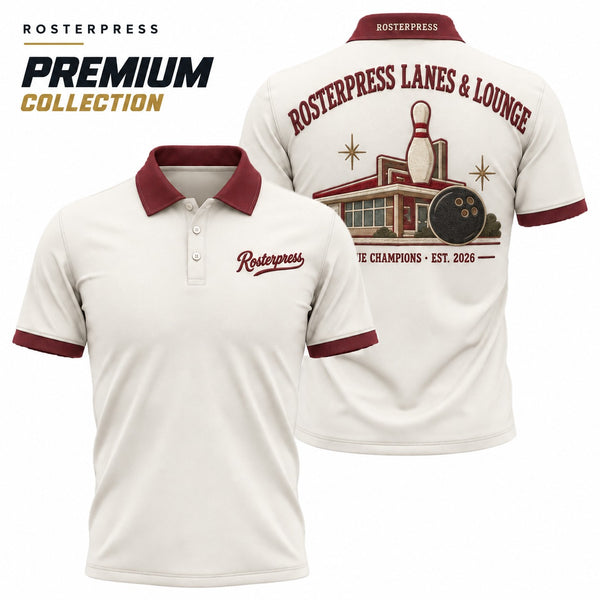 Rosterpress 1951 Lanes and Lounge premium bowling polo