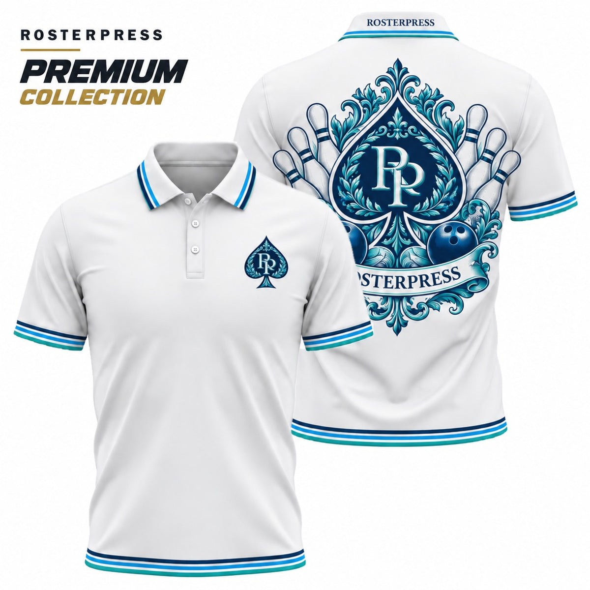 Rosterpress Ace of Lanes premium bowling polo