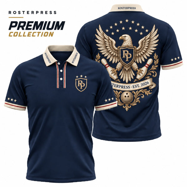 Rosterpress Eagle Heritage premium bowling polo