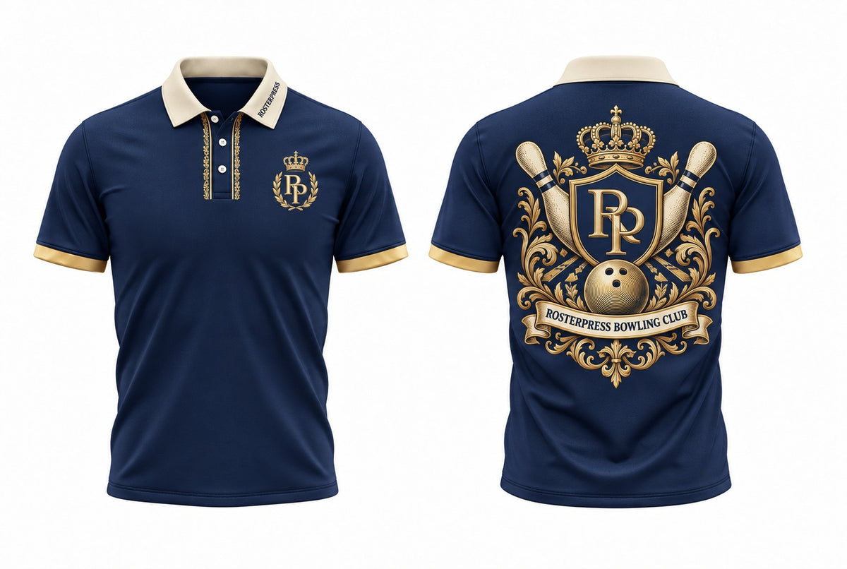 Rosterpress Lane Royale polo front and back