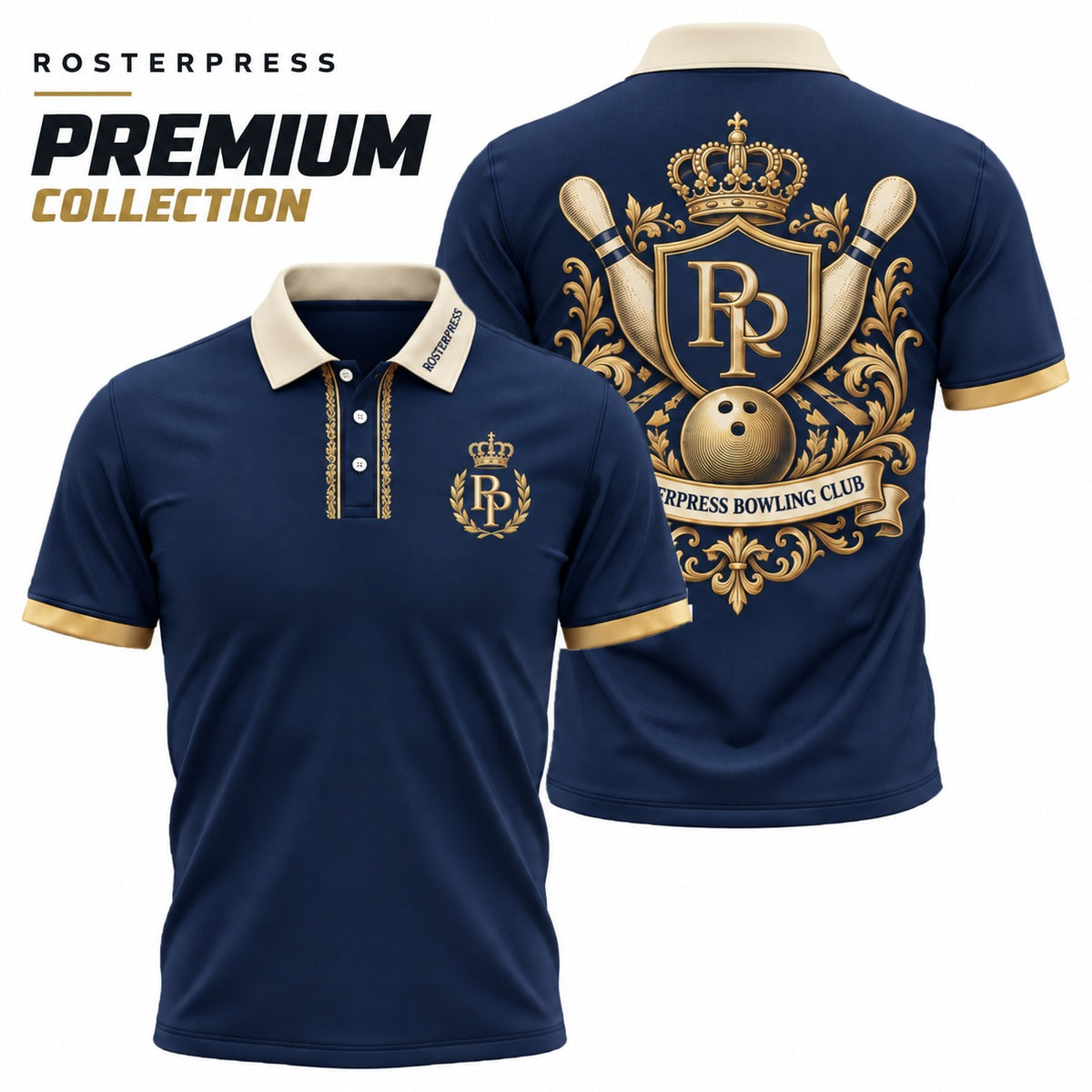 Rosterpress Lane Royale premium bowling polo